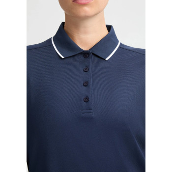 Polo manches longues Miriam Navy Femme