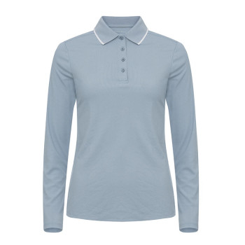 Polo manches longues Miriam Blue Femme