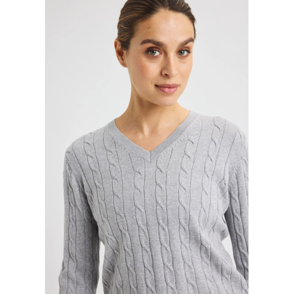Pull Knitted Grey Femme