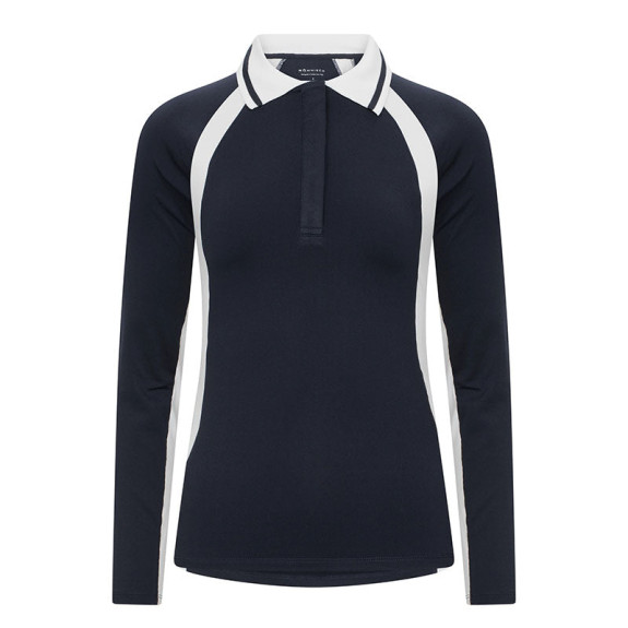 Polo manches longues Pitch Thermal Navy Femme