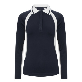 Polo manches longues Pitch Thermal Navy Femme