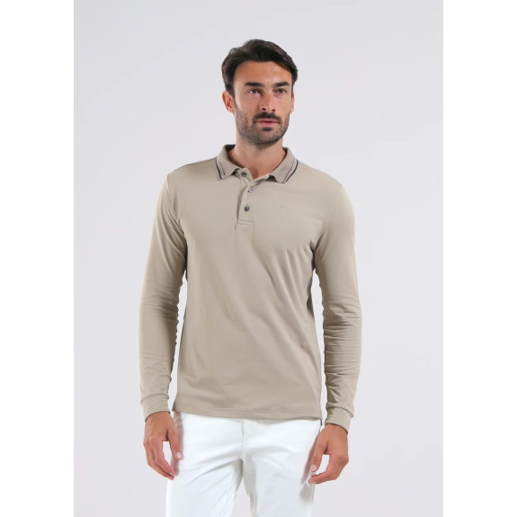 Polo Alfabeto Beige Homme