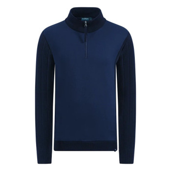Pull 1/4 Zip Nautico Bleu Homme
