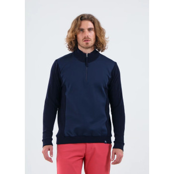 Pull 1/4 Zip Nautico Bleu Homme