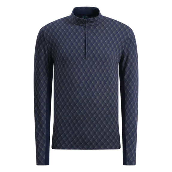 Pull 1/4 Zip Tappo Bleu Homme