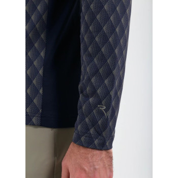 Pull 1/4 Zip Tappo Bleu Homme