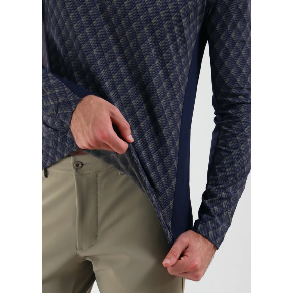 Pull 1/4 Zip Tappo Bleu Homme