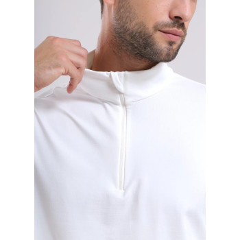 Pull 1/4 Zip Trainer White Homme