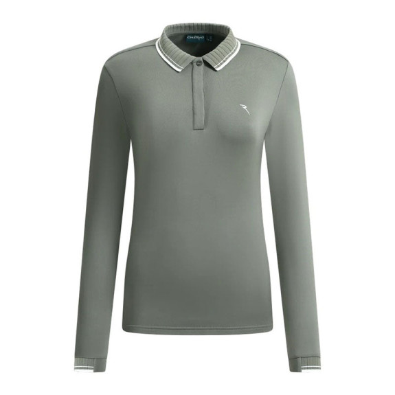 Polo Manches Longues Atma Kaki Femme