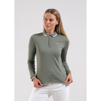 Polo Manches Longues Atma Kaki Femme 2