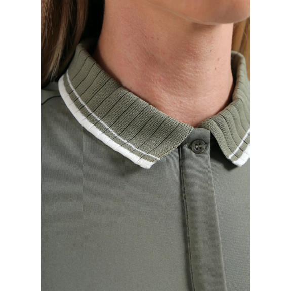 Polo Manches Longues Atma Kaki Femme