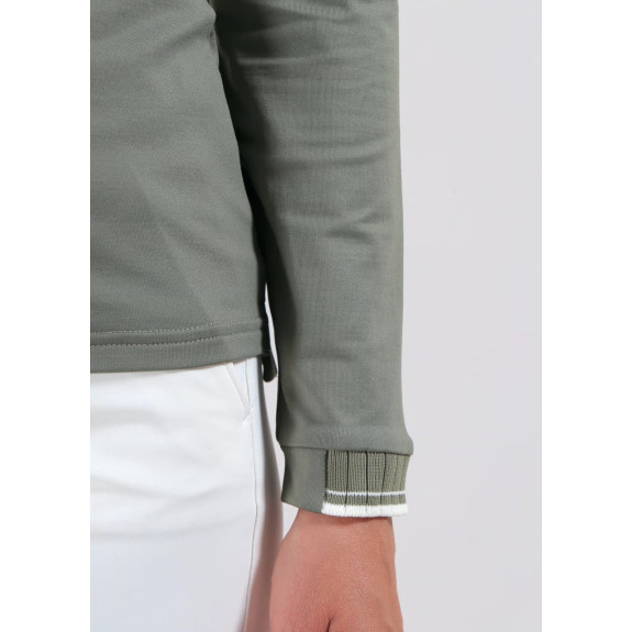 Polo Manches Longues Atma Kaki Femme