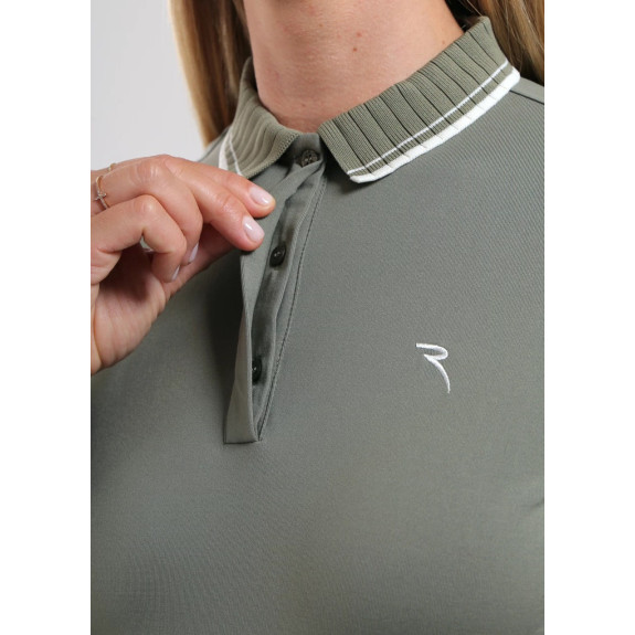 Polo Manches Longues Atma Kaki Femme