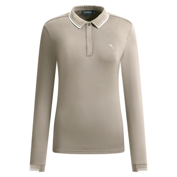Polo Manches Longues Atma Beige Femme