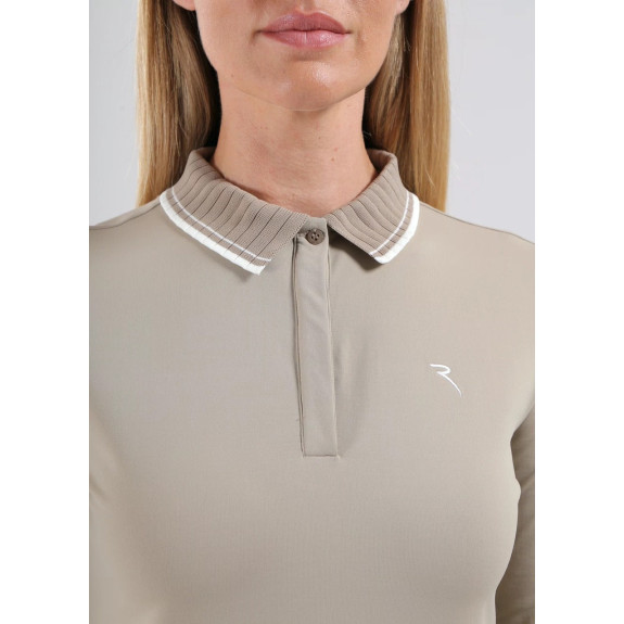 Polo Manches Longues Atma Beige Femme