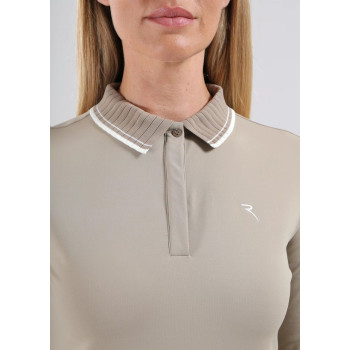 Polo Manches Longues Atma Beige Femme