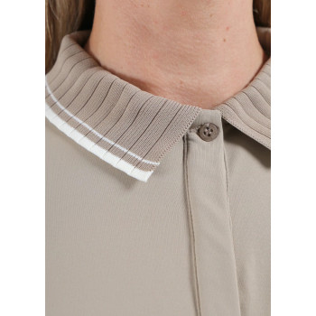 Polo Manches Longues Atma Beige Femme