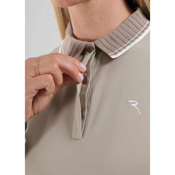 Polo Manches Longues Atma Beige Femme