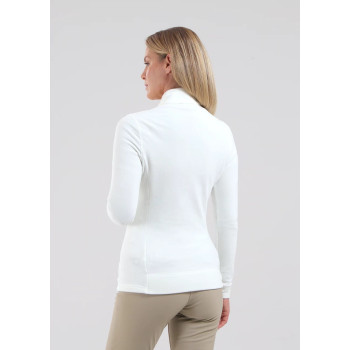 Pull 1/4 Zip Tentation Blanc Femme