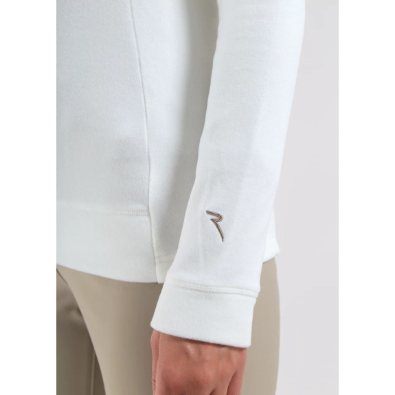 Pull 1/4 Zip Tentation Blanc Femme