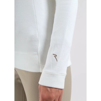 Pull 1/4 Zip Tentation Blanc Femme