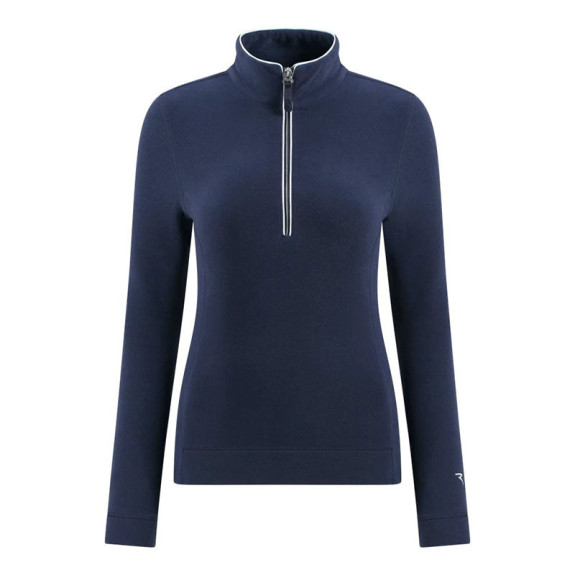 Pull 1/4 Zip Tentation Navy Femme