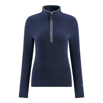 Pull 1/4 Zip Tentation Navy Femme