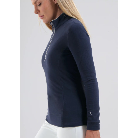 Pull 1/4 Zip Tentation Navy Femme
