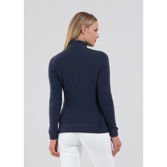 Pull 1/4 Zip Tentation Navy Femme