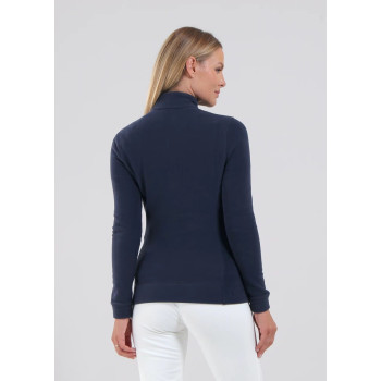 Pull 1/4 Zip Tentation Navy Femme