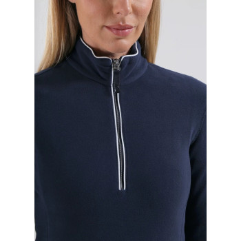 Pull 1/4 Zip Tentation Navy Femme