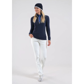Pull 1/4 Zip Tentation Navy Femme