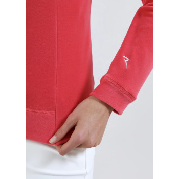Pull 1/4 Zip Tentation Rose Femme