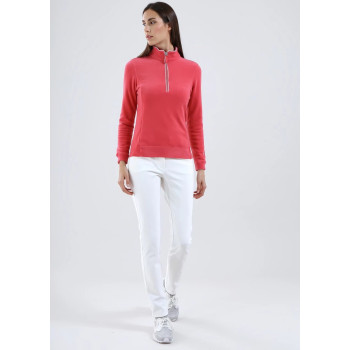 Pull 1/4 Zip Tentation Rose Femme