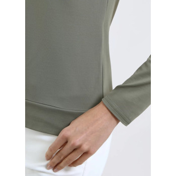 Pull 1/2 Zip Trapezista Kaki Femme 2