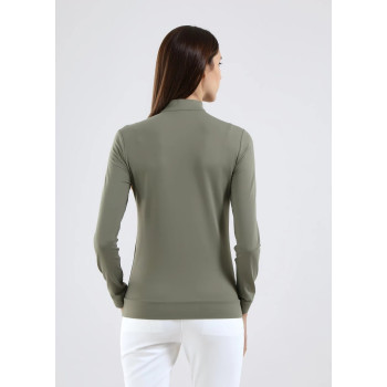 Pull 1/2 Zip Trapezista Kaki Femme