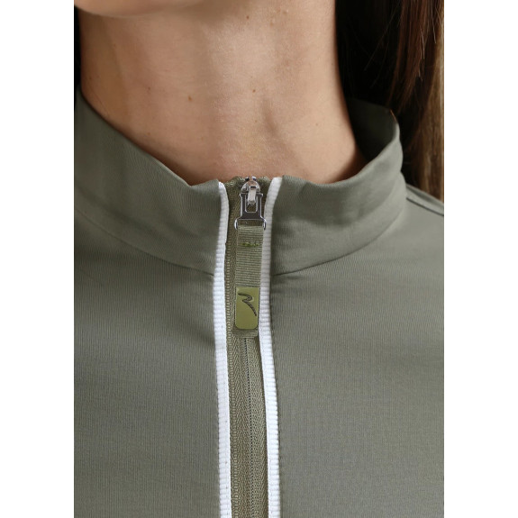 Pull 1/2 Zip Trapezista Kaki Femme