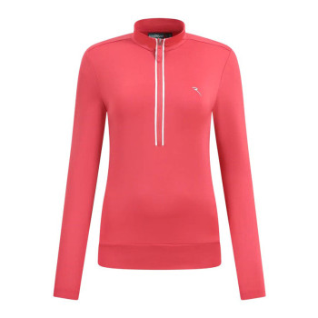 Pull 1/2 Zip Trapezista Rose Femme