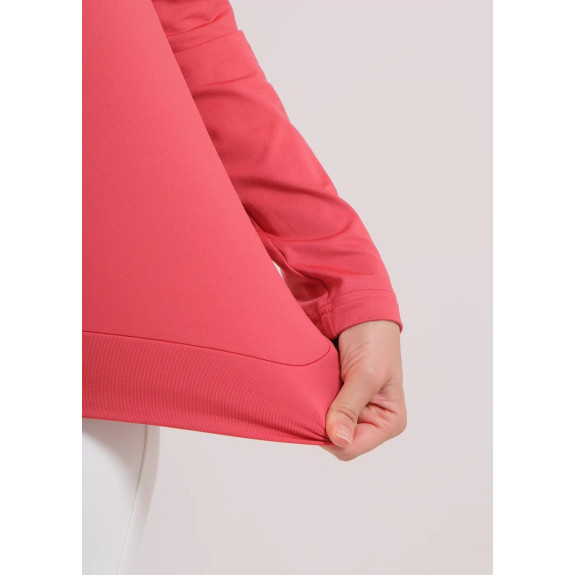 Pull 1/2 Zip Trapezista Rose Femme
