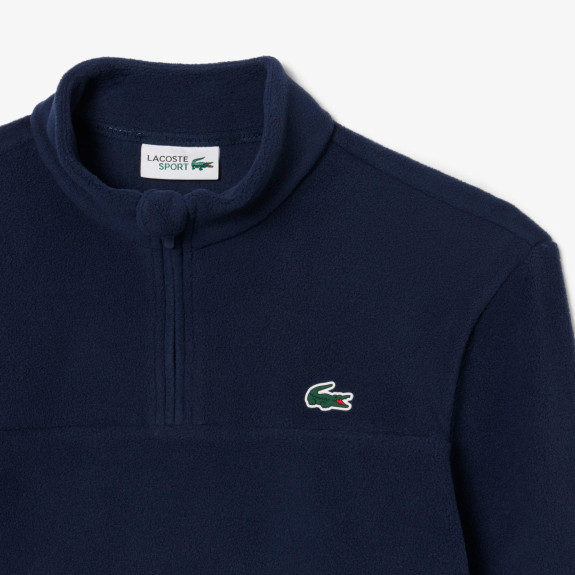 Sweat 1/4 Zip polaire Bleu Nuit Homme