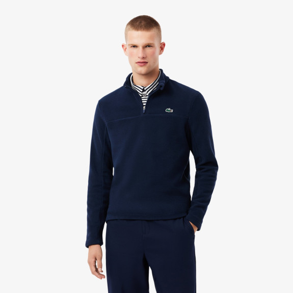 Sweat 1/4 Zip polaire Bleu Nuit Homme