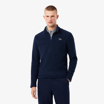 Sweat 1/4 Zip polaire Bleu Nuit Homme