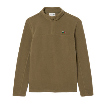 Sweat 1/4 Zip polaire Vert Kaki Homme