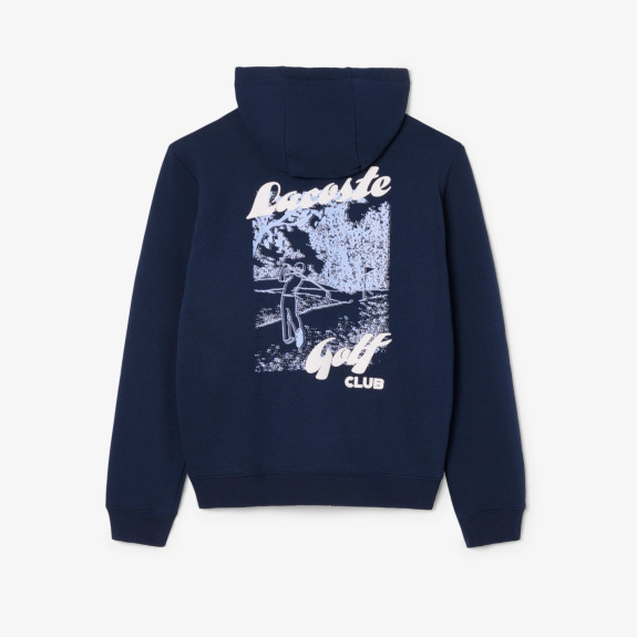 Sweat à capuche Molleton Imprimé Bleu Nuit Homme