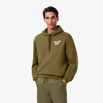 Sweat à capuche Molleton Imprimé Vert Kaki Homme
