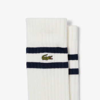 2 Paires de Chaussettes coton côtelé Montantes Navy Blanc