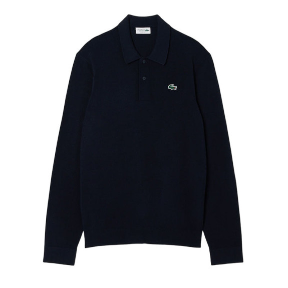 Pull col polo Bleu Nuit Homme