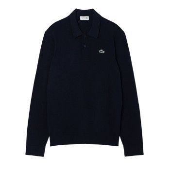 Pull col polo Bleu Nuit Homme
