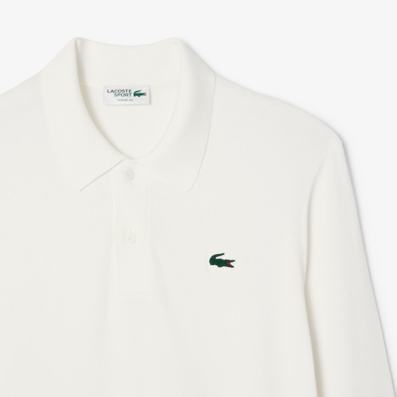 Pull col polo Blanc Homme