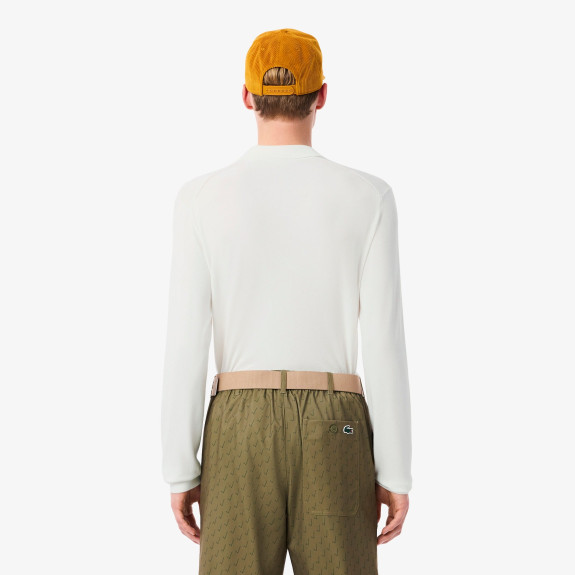 Pull col polo Blanc Homme